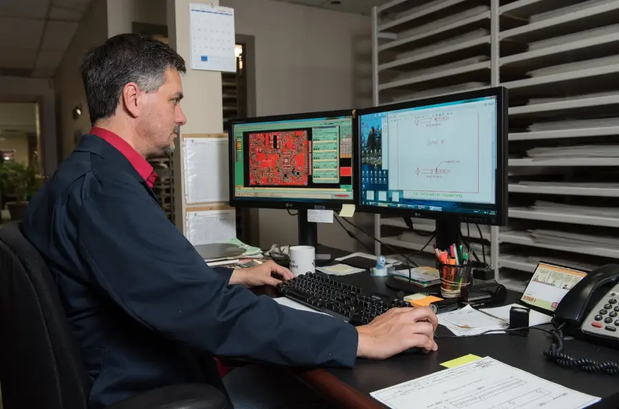 Engineering workstation running Frontline InSight CAM software