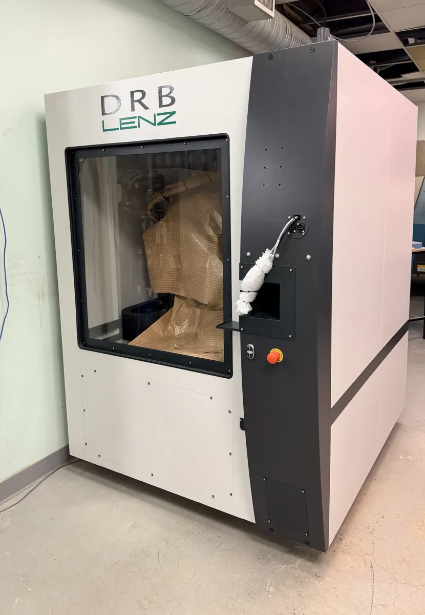 The DRB Lenz optical drill/rout at our Burnaby plant